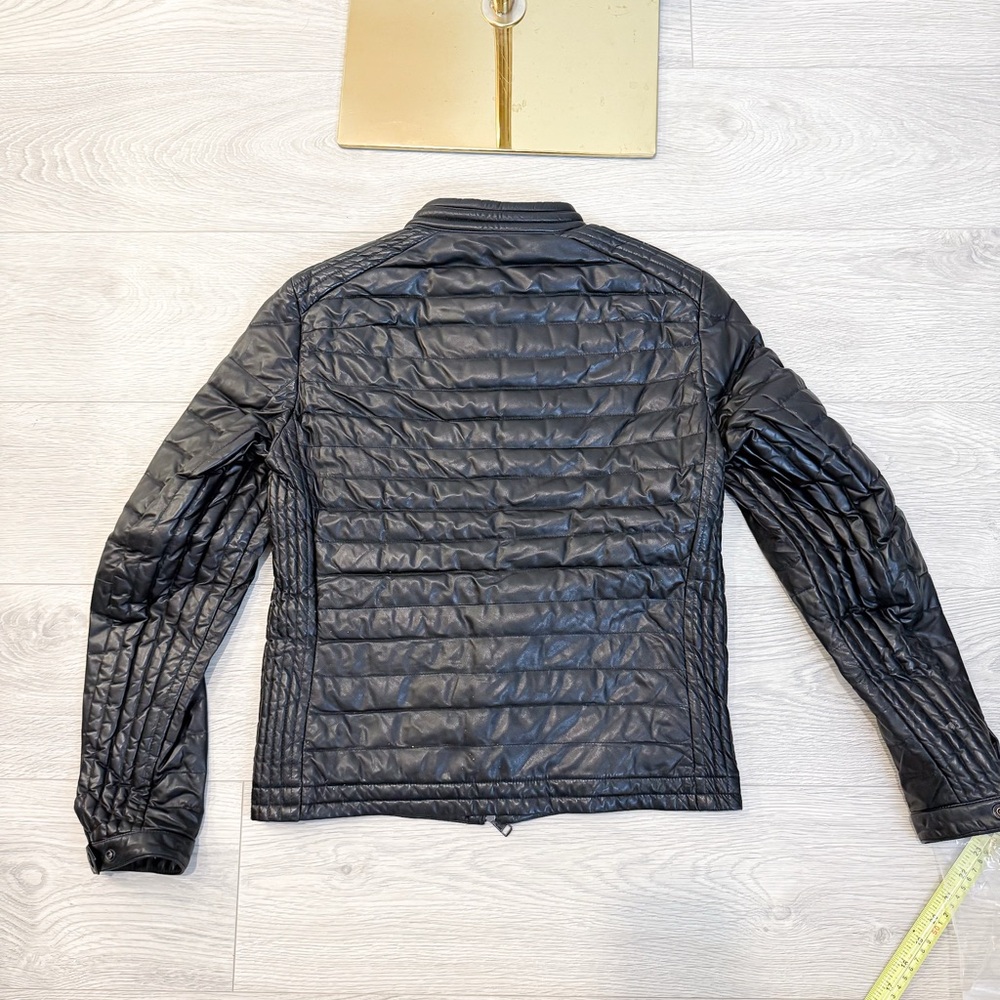 Moncler full leather Quilted Jacket Size 1 (Fits more like Size Small) JU0011 - Picture 14 of 15